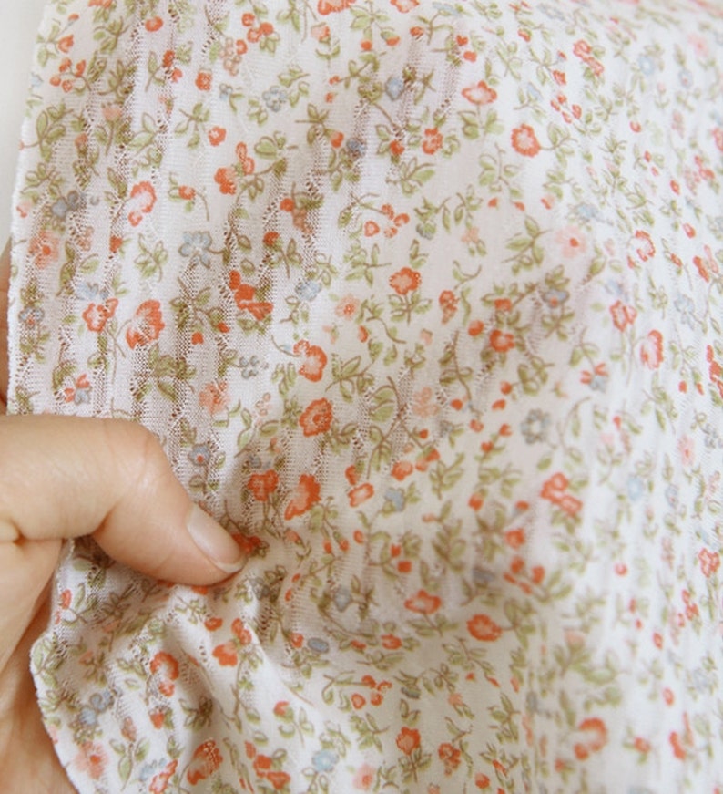 Eyelet Knit Fabric By The Yard Etsy
