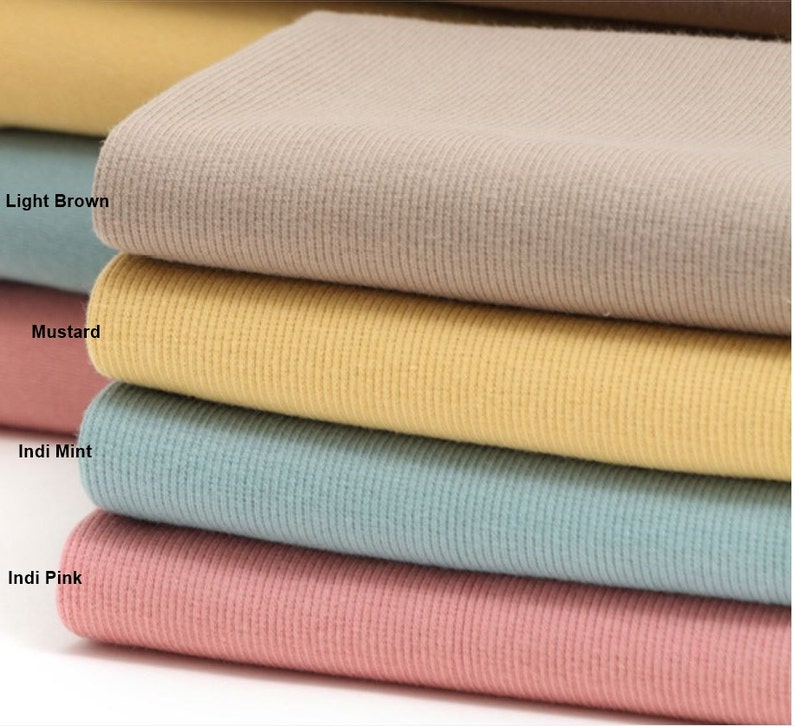 2x1 Ribbing Knit Fabric in 4 Colors by 7.80 20 cm Etsy