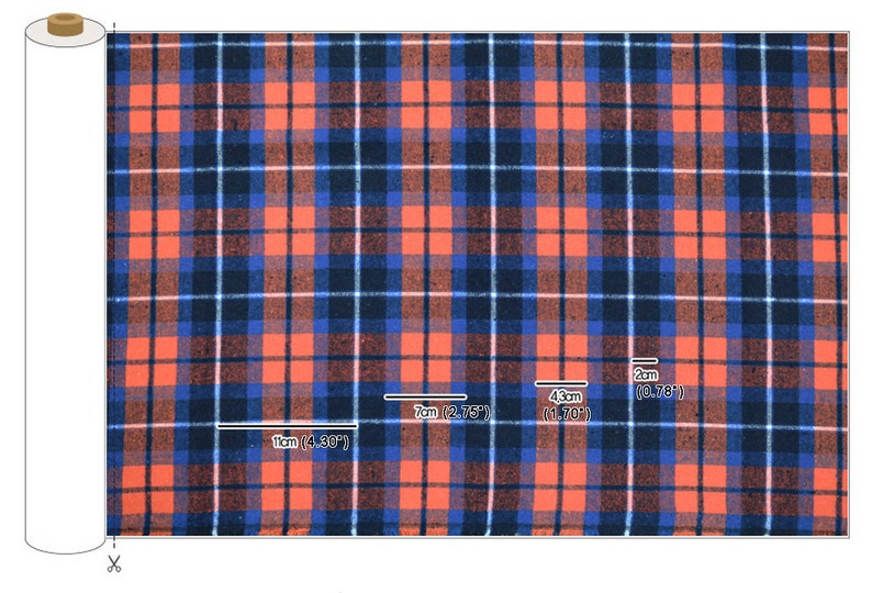 orange and blue plaid pants