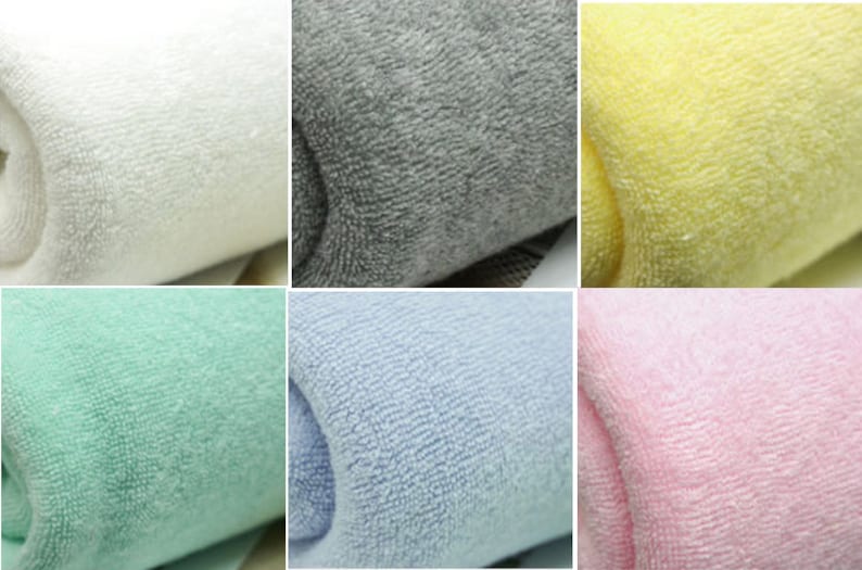 Terry Cloth Fabric in 8 Colors By The Yard Etsy