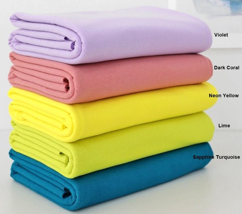 French Baby Terry Knit Fabric in 34 Colors By The Yard Etsy
