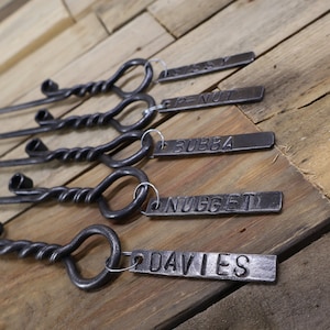 Hand forged roasting sticks