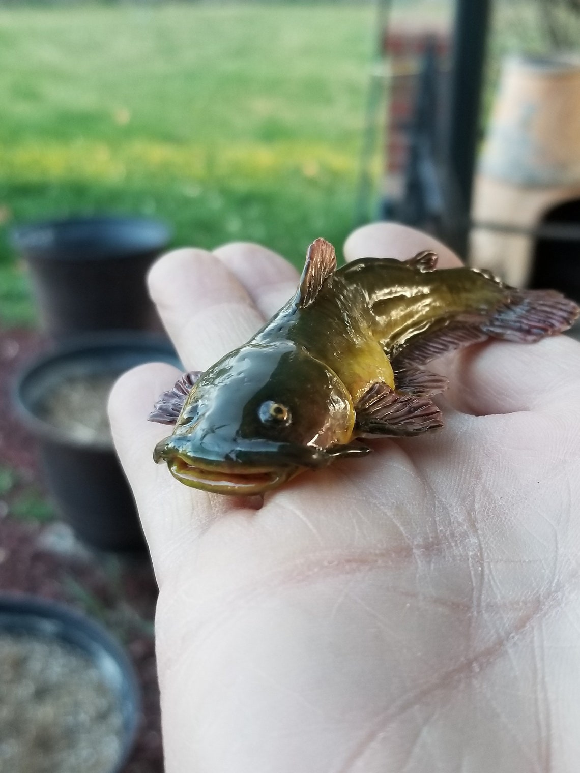 Bullhead Catfish sculpture OOAK handcrafted by Me. Polymer | Etsy