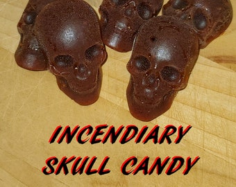 INCENDIARY Skull Candy-Made to hurt and Howling hot! Extremely hot Candy. This is intense so becareful