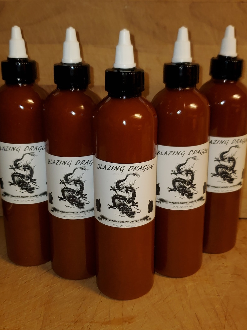 Organic Dragon's Breath Sriracha Blazing Dragon 2,480,000 SHU pepper Hotter than reaper you be the judge image 1