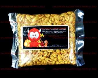 Ghost Pepper Peanuts Smokey hot and tantalizingly spicy. 7oz [198g] ETSY'S HOTTEST PEANUTS..Proudly .Made in the U.S.A.