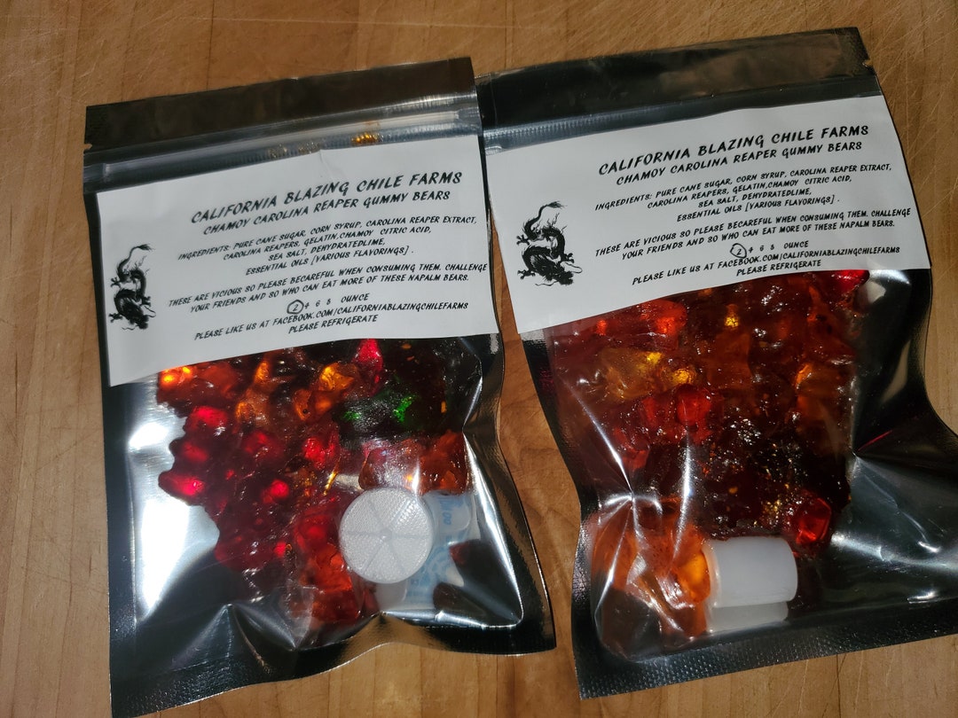 Chamoy Carolina Reaper Gummy Bearspure Torture Napalm for Snacks This