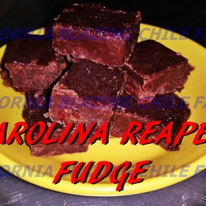 Carolina Reaper Fudge! World's Hottest Fudge. Absolutely rich, smooth and fiery!