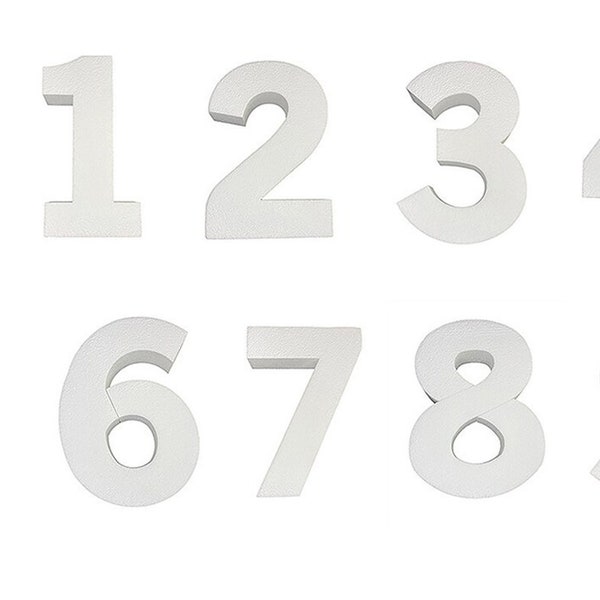 Foam Numbers - 4",8",16" and 24"  [1 piece] - For Signs and Decorating - Free Shipping within the USA. Easy to paint and decorate.