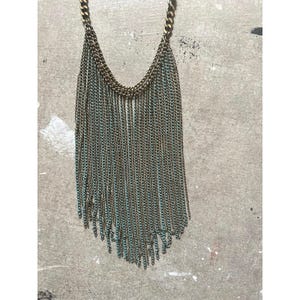 Necklace, Chain Fringe, Layering, Y2k, Vintage jewelry