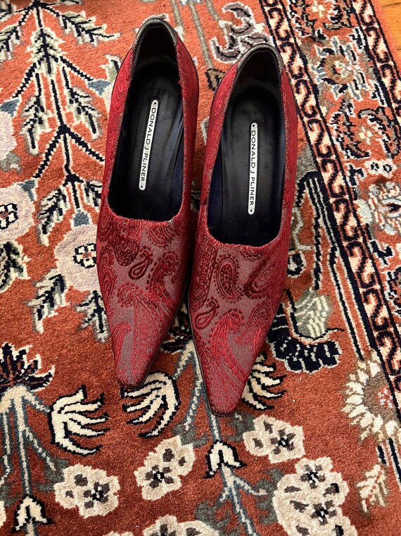 Vintage Tapestry Heels, 90s Y2k Donald J Pliner, P