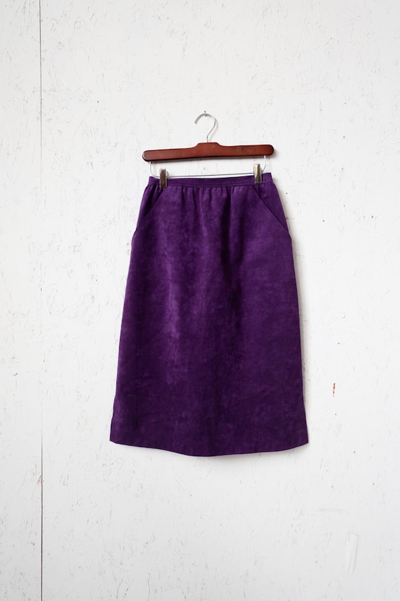 Vintage Purple High Waisted Skirt, Women's Vintage