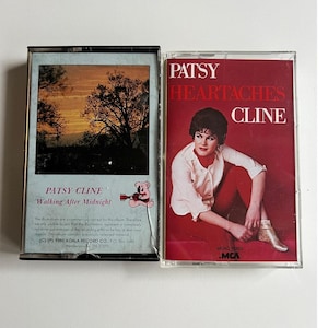 Patsy Cline Cassette Tapes Vintage, Heartaches, Walking After Midnigt