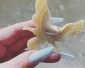 Vintage Mother of Pearl hand carved eagle, Bird, 1970s
