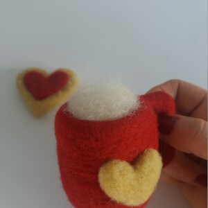Needle Felted Merino Wool Newborn Photo Props: Cookies & Milk