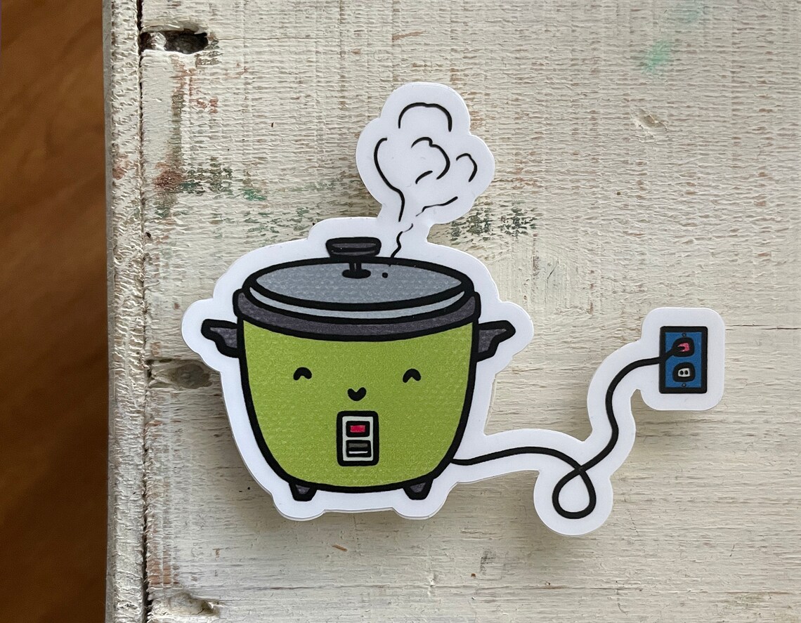 Kawaii Rice Cooker Sticker Cute Yummy Asian Food Japanese Etsy