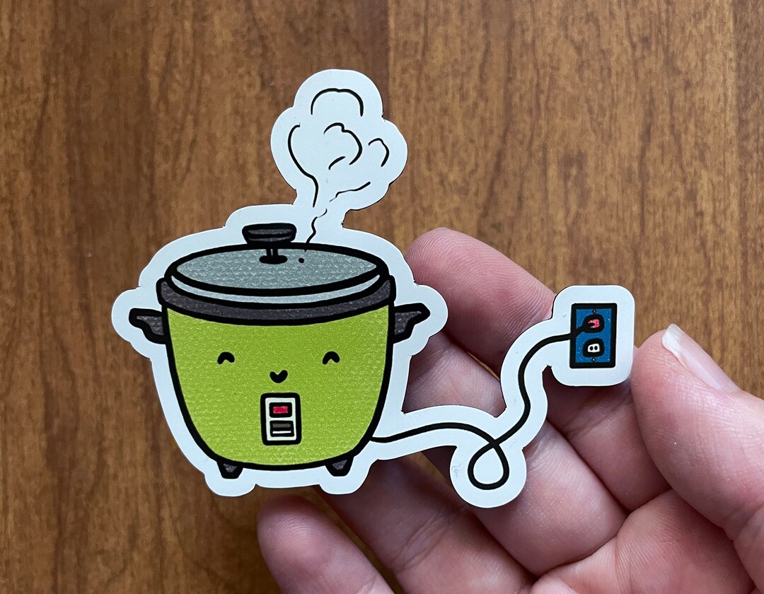 Genki Rice Cooker Rice Cooker Diecut Vinyl Refrigerator