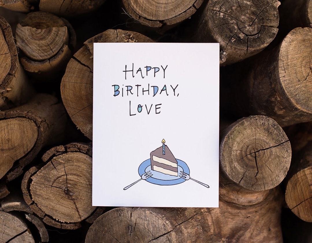 Buy Happy Birthday Love Card Romantic Birthday Cake Card for ...