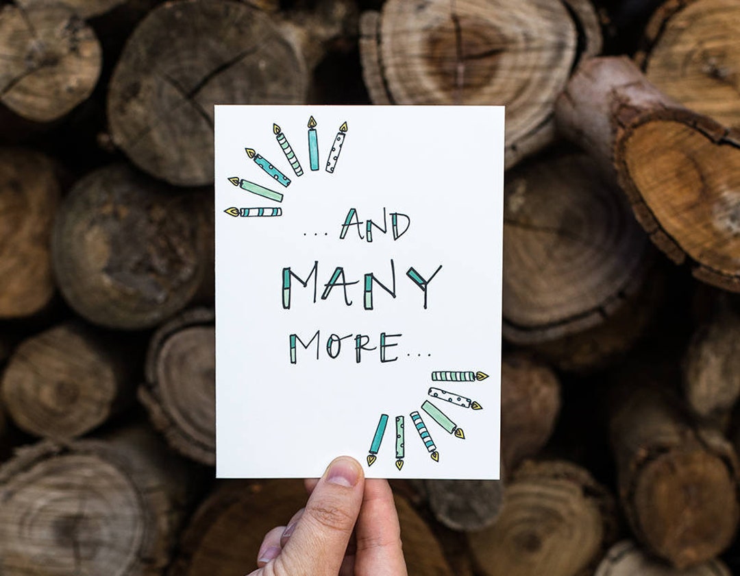 And Many More Birthday Card Happy Birthday Candles Birthday - Etsy