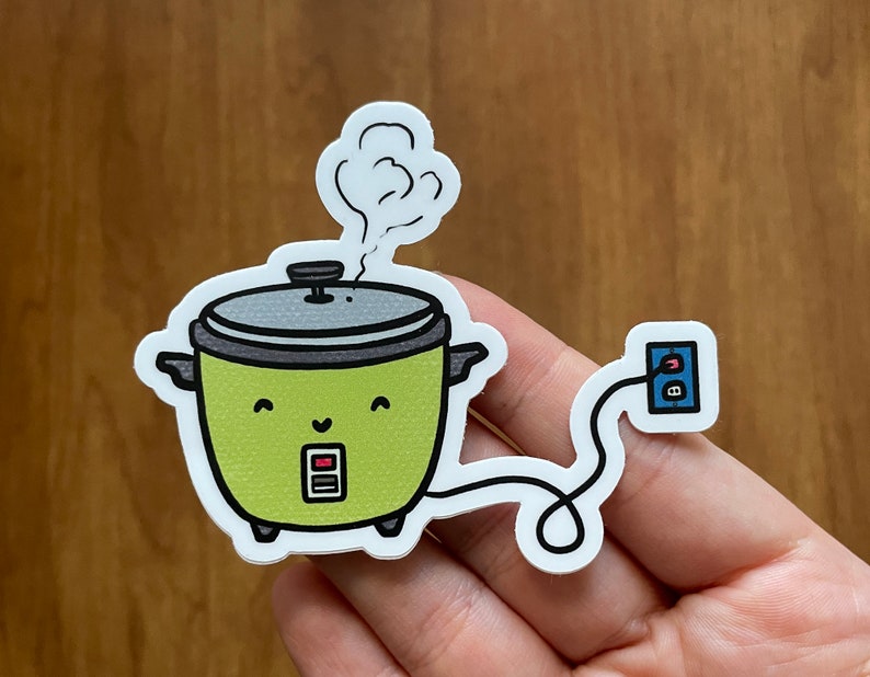 Kawaii Rice Cooker Sticker Cute Yummy Asian Food Japanese Etsy