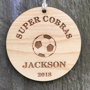 Personalized Soccer Ornament: Coach Gift