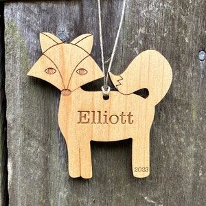 Fox Ornament: Personalized Fox Christmas Ornament