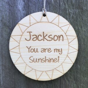 You are my Sunshine Ornament: Personalized Christmas Ornament, Personalized Sun Ornament