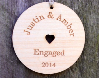 Personalized Engagement Ornament: Our First Christmas Personalized Engagement Gift