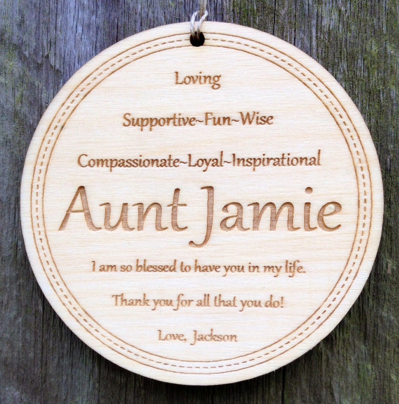 Personalized Aunt Ornament: Christmas Gift for Aunt No thanks