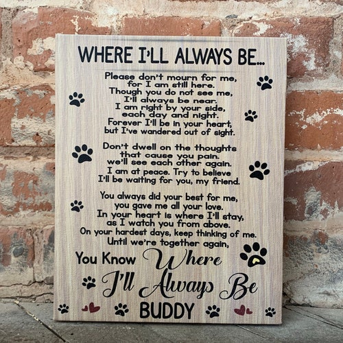 dog poem loss of pet rainbow bridge waiting at the door etsy