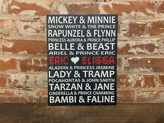 Disney Prince And Princess Couples Names
