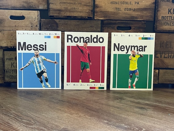 Best Soccer Signs, Valentine Gift, Messi, Ronaldo, Neymar, Haaland, Favorite Players, World Cup, Futbol, FRAMED Canvas, POPULAR Super Stars