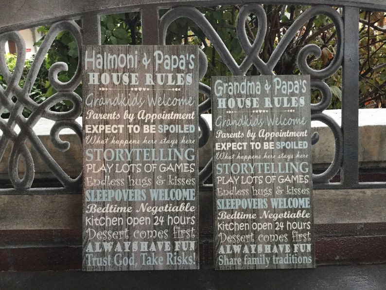 Grandparent Christmas Gift, House Rules, Awesome Present, Grandma, Nana