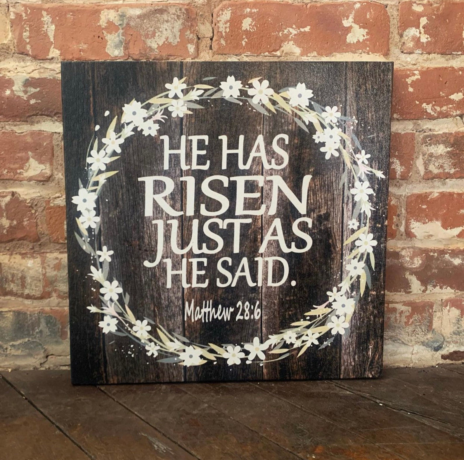 He Has Risen Just as He Said Easter Matthew 286 Customized Etsy