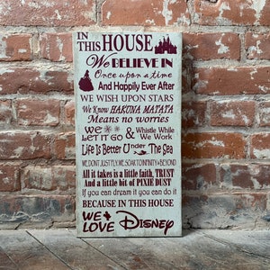 Disney Inspired Gift, Disney Home Decor, Handcrafted Artisan Canvas, Many Size & Color Options, Perfect Birthday Present