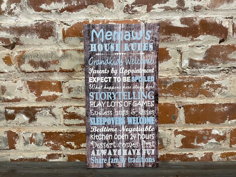 Grandparent Christmas Gift, House Rules, Awesome Present, Grandma, Nana