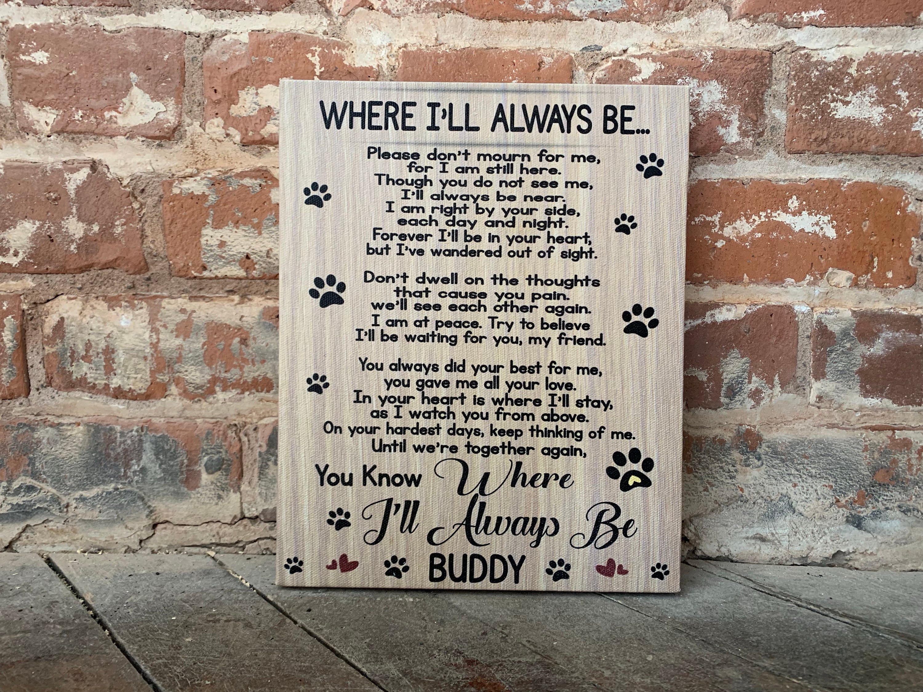 Dog Poem Loss of Pet Rainbow Bridge Waiting At The Door | Etsy