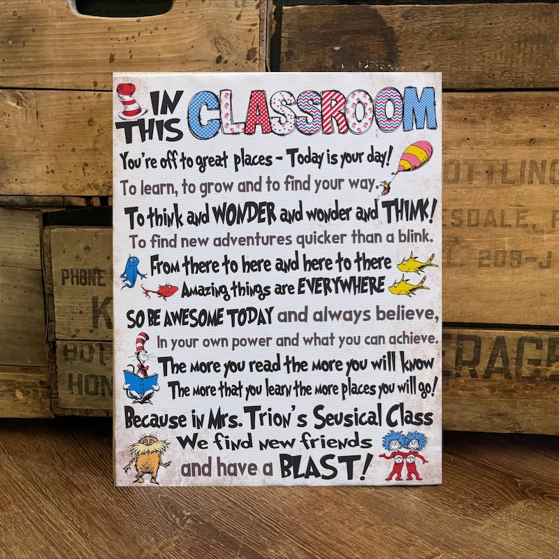 Dr Seuss Classroom Decor - Etsy