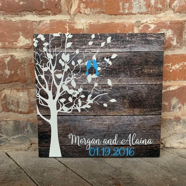 Personalized Decor Gift Wedding Welcome Canvas - Gift Idea For Wedding Anniversary/For Her/For Him main image 1