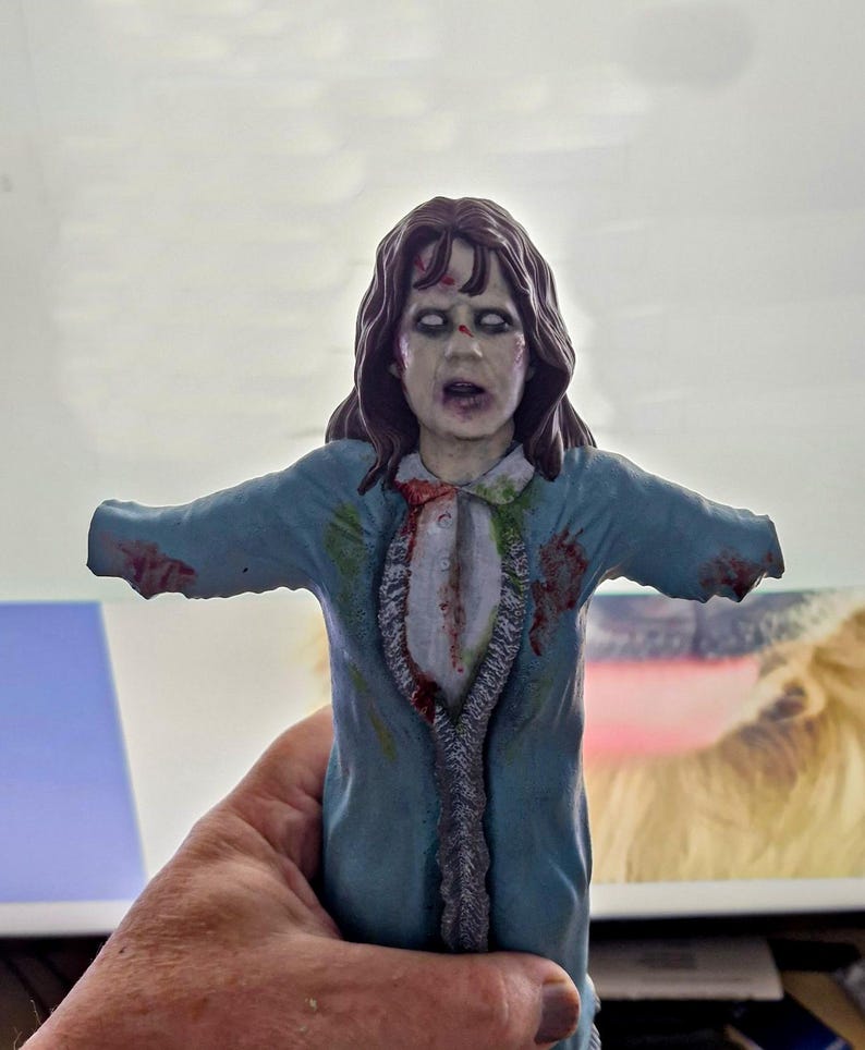 12" Painted Exorcist levitating Regan Wall Hanger Statue image 2