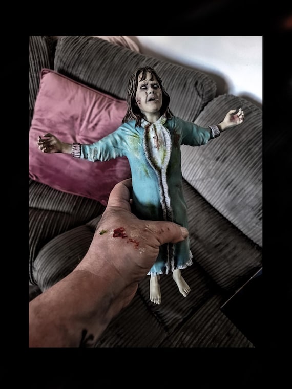 12" Painted Exorcist levitating Regan Wall Hanger Statue