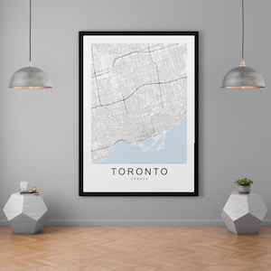 Toronto Canada City Map Print Minimalist Home Map Poster Wall Decor
