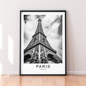 Eiffel Tower Paris France City Print Minimalist Home Travel Poster Wall Decor (V3)