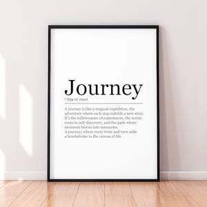 Reis leuk print definitie poster muurkunst reis betekenis minimalistische cadeau print