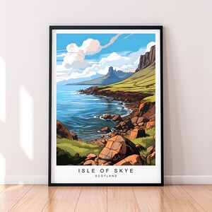 L'isola di Skye Illustrazione Stampa Skye Island Scozia Poster Regalo Stampa senza cornice