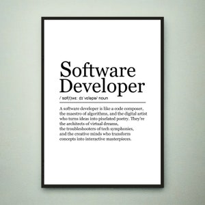 Programmierer Wertschätzung Spaß Druck Definition Poster Wand Kunst Programmierer Minimalistisch Geschenk Druck