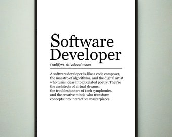 Programmierer Wertschätzung Spaß Druck Definition Poster Wand Kunst Programmierer Minimalistisch Geschenk Druck
