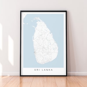 Sri Lanka Karte Print Poster Minimalist Home Decor Sri Lanka Insel Karte Poster Wall Art Decor