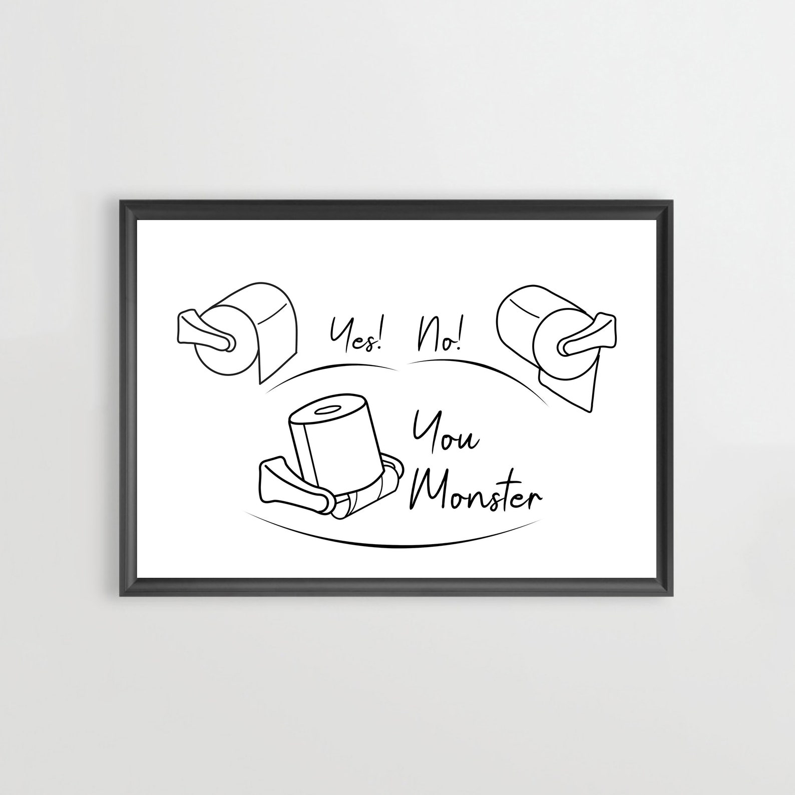 Bathroom Print Poster Toilet Paper Roll Fun Funny DIGITAL Etsy