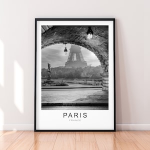 Paris Eiffel Tower France  Capital City Print Minimalist Home Travel  Artistic View Poster Wall Art Decor